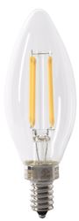 Feit Electric BPCTC40927CAFIL/4 LED Light Bulb, Blunt Tip Lamp, 40 W Equivalent, E12 Candelabra Lamp Base, Dimmable