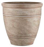 Southern Patio RUB-091530 Wright Planter, 18 in H, Rubber, White