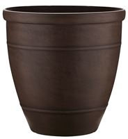 Southern Patio RUB-091547 Wright Planter, 18 in H, Rubber, Brown