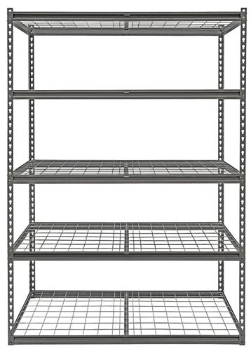 ProSource Boltless Shelving Unit with Wire Decking, 5 Levels, 48 in W x 24 in D x 72 in H