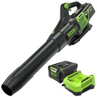 Greenworks 2424402VT Brushless Blower, Battery Included, 2.5 Ah, 80 V, 730 cfm Air, 70 min Run Time