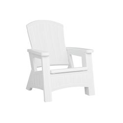Suncast BMAC1000WD Adirondack Chair with Storage, 30 in W, 32-1/2 in D, 38-1/2 in H, Resin Seat, Wood Frame