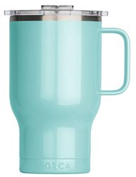 ORCA Traveler Series TR24SF Coffee Mug, 24 oz Capacity, Whale Tail Flip Lid, Stainless Steel, Seafoam, Insulated