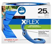 SWAN XFlex CSNXF58025 Heavy-Duty Garden Hose, 5/8 in, 25 ft L, Female, Polymer, Blue