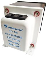 Goldsource TC-TYPE Step Up and Step Down Transformer, 6 in L x 3-1/4 in W x 4 in H, 750 W