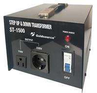 Goldsource ST Series Step Up and Step Down Transformer, 8-1/4 in L x7-1/8 in W x 6 in H, 1500 W