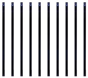 BALUSTER RECT STEEL BLK 32X1IN