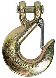 BARON 331L-5/16-70 Clevis Safety Slip Hook, 5/16 in, 4700 lb Working Load, 70 Grade, Yellow Chromate
