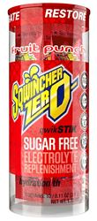 Sqwincher Qwik Stik ZERO Series 159060160 Drink Mix, Sugar-Free, Powder, Fruit Punch Flavor, 0.11 oz Stick  12 Pack