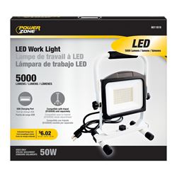 PowerZone GT-507-U LED Work Light, 120 VAC, 50 W, 5000 Lumens, 5000 K Daylight Color Temp