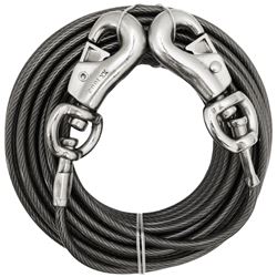 Boss Pet PDQ Q682000099 Super Beast Tie-Out, 20 ft L Belt/Cable, For: Dogs Up to 125 lb 