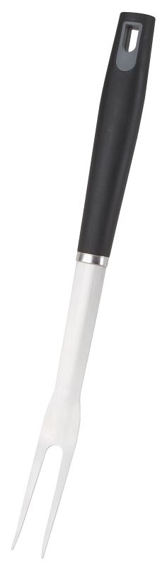 Omaha BBQ Fork, 1.5 mm Gauge, Stainless Steel Blade, Stainless Steel, Plastic Handle, Straight Handle - VORG9330218