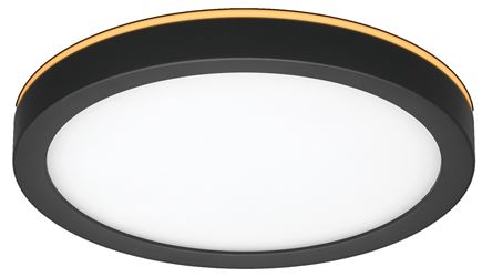 ETI LowPro Series 56568115 Ceiling Light with Nightlight, 120 V, 12 W, Integrated LED Lamp, 800 Lumens, Black Fixture 