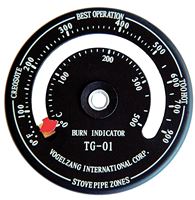 US STOVE TG-01 Temperature Gauge with Magnet, 0 to 500 deg C, Analog Display 