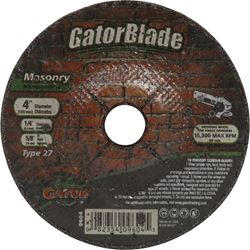 Gator 9604 Grinding Wheel, 4 in Dia, 1/4 in Thick, 5/8 in Arbor, Aluminum Oxide Abrasive 