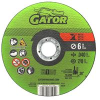 Gator 9629 Grinding Wheel, 6 in Dia, 0.04 in Thick, 7/8 in Arbor 