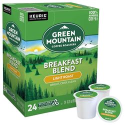 KEURIG GREEN MOUNTAIN COFFEE ROASTERS 5000330085 Breakfast Blend K-Cup Pod Box, Yes Caffeine, Light Roast Box 4 Pack 