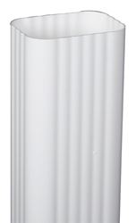 Amerimax M0793 Traditional Downspout, 3 in W, 4 in L, Vinyl, White, Pack of 6 