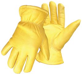 BOSS THERM 7185L Insulated Driver Gloves, Mens, L, Elastic Cuff, Yellow 