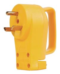 PowerGrip 55245 Plug, 30 A, 125 V, Male, Yellow Jacket 