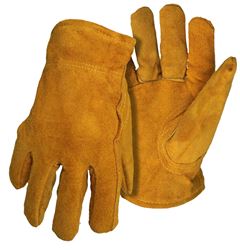 Boss 41762X Gloves, Mens, 2XL, Keystone Thumb, Open, Shirred Elastic Back Cuff, Leather 