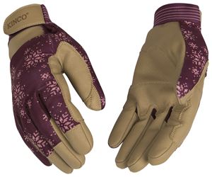KincoPro 2002HKWL Breathable, Washable Gloves, Womens, L, Wing Thumb, Hook and Loop Pull-Strap Cuff, Synthetic Leather 