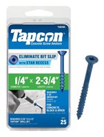 Tapcon 24285 Concrete Screw Anchor, 1/4 in Dia, 2-3/4 in L, Steel, Climaseal 