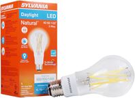 Sylvania 40770 Natural LED Bulb, 3-Way, A21 Lamp, 100 W Equivalent, E26 Lamp Base, Dimmable, Clear, Daylight Light 