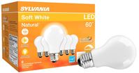 Sylvania TruWave Series 40748 LED Bulb A19 Lamp, A19 Lamp, E26 Medium Lamp Base, Dimmable, Frosted, 2700 K Color Temp 
