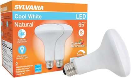 Sylvania 40832 Natural LED Bulb, Spotlight, BR30 Lamp, 65 W Equivalent, E26 Lamp Base, Dimmable, Frosted 