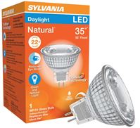 Sylvania 40929 Natural LED Bulb, Track/Recessed, MR16 Lamp, G5.3 Lamp Base, Dimmable, Daylight Light, 5000 K Color Temp 