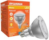 Sylvania 40905 Natural LED Bulb, Floodlight, PAR38 Lamp, E26 Lamp Base, Dimmable, Clear, Cool White Light 