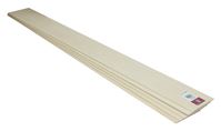 MIDWEST PRODUCTS 4002 Sheet, 36 in L, 3 in W, 1/16 in Thick, Basswood 