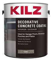 Kilz L378711 Decorative Concrete Coating, Gloss, Gray, 1 gal 4 Pack 