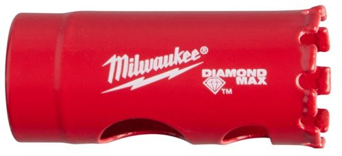 Milwaukee Diamond Plus 49-56-5605 Hole Saw, 7/8 in Dia, 1-1/2 in D Cutting, 4 TPI, Diamond Grit Cutting Edge