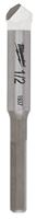 Milwaukee 48-20-8995 Drill Bit, 1/2 in Dia, 3-3/4 in OAL, 1/4 in Dia Shank, Round Shank 