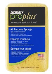 Armaly ProPlus 00027 Large Economy Sponge, 7 in L, 4-1/2 in W, 2-2/5 in Thick, Polyester, Yellow 