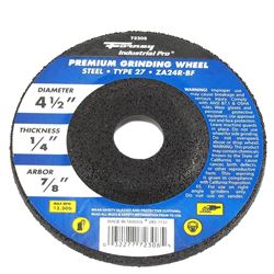 Forney 72308 Grinding Wheel, 4-1/2 in Dia, 1/4 in Thick, 7/8 in Arbor, Zirconium Abrasive 