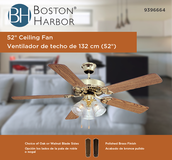 Boston Harbor Cf-78043 Fan Ceil Dualmt 52in - VORG9396664