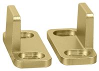 National Hardware N700-113 Double Guide, Aluminum, Brushed Gold, Floor Mounting 