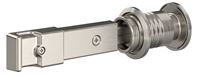National Hardware N700-151 Barn Door Lock, Satin Nickel, Steel/Zinc, 1-11/16 in Dia Knob 
