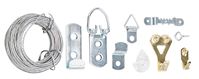 National Hardware N260-403 Mirror Hanging Kit, 20 to 50 lb, Steel, Zinc Plated, Wall Mounting 