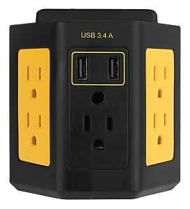 TAP 5-OUTLET/2-USB 3.4A 