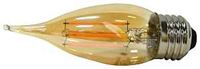 Sylvania 79580 LED Lamp, Decorative, Ultra Vintage, B10 Lamp, 40 W Equivalent, E26 Lamp Base, Dimmable, Warm White Light