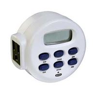 Westek TE55WHB Digital Bar Timer, 15 A, 120 V, 1080 W, 1 -Outlet, 7 On/Off Cycle Per Week Cycle, White 