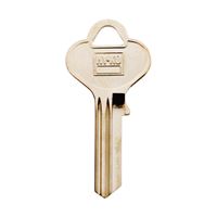 Hy-Ko 11010T7 Key Blank, Brass, Nickel, For: Taylor Cabinet, House Locks and Padlocks 10 Pack
