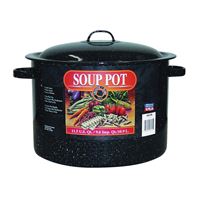 Granite Ware F6135-6 Soup Pot, 12 qt Capacity, Steel, Black 