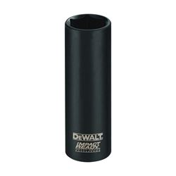 DeWALT IMPACT READY DW22852 Impact Socket, 7/16 in Socket, 1/2 in Drive, Square Drive, 6-Point, Steel, Black Oxide 