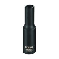 DeWALT IMPACT READY DW22962 Impact Socket, 1-1/8 in Socket, 1/2 in Drive, Square Drive, 6-Point, Steel, Black Oxide 
