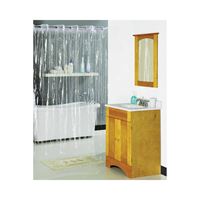 Simple Spaces XG-02-CL Hookless Shower Curtain, Vinyl